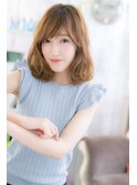 女度高めの♪外ハネミックスカールミディ