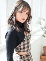 アグヘアー マーク 酒田下安店(Agu hair marc) 《Agu hair》透明感カラー×韓国風ワンレンミディ