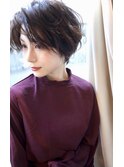 大人可愛い前髪なしくびれショート/20代30代40代1