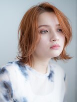 ネオリーブルノン 日吉(Neolive Runon)&nbsp;レイヤーボブ×オレンジベージュ