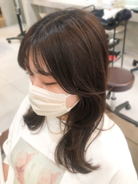 【サイドバング】でスッキリ小顔ロング/横浜髪質改善