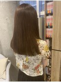 マロンベージュ/ロングヘア/ストレート/30代40代50代60代/SAORI