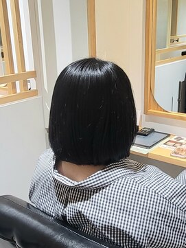 エニィ 池袋西口(Any) 黒髪/グレーベージュ/レイヤーロング/前髪パーマ/池袋/1na