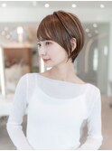 20代30代大人かわいい似合わせカットショートグレージュカラー