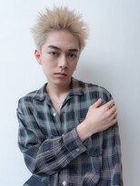 メンズスパイキーショートハイトーン短髪刈り上げモテ髪