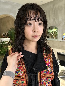 ハウ 心斎橋(how) ロング顔周りレイヤーカット小顔カット艶髪20代30代40代