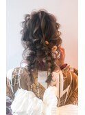 ☆ルーズな編み下ろしおさげスタイル♪