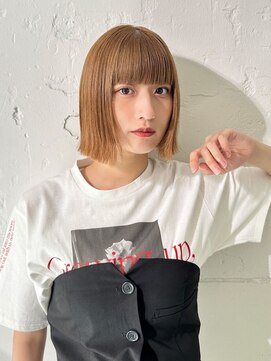 ラフィスヘアーチル 松山大街道(La fith hair chill) 【La fith】切りっぱなしボブ×ケアブリーチ×ストレート