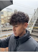 スペインカール　スパイラルパーマ　メンズパーマ　海老名　眉毛