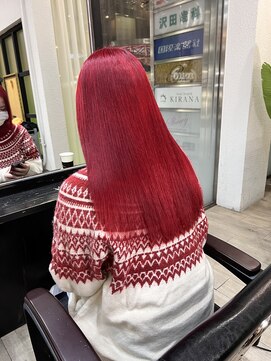 ノエ 心斎橋(Noe) ビビットレッド髪質改善