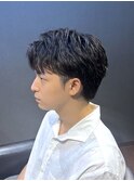 ビジネスツーブロックショートウルフ ナチュラルセンターパート