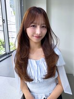 アンジェリカ 京都駅前店(ANGELICA JR) ANGELICA 軽めレイヤー キャラメルブラウンカラー