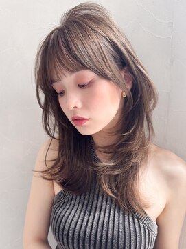 アグノス 青山(Agnos) シースルーバングうる艶髪セミディ20代30代40代◎#531f0904