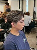 アップバングセンターパートツイストスパイラルバレイヤージュ