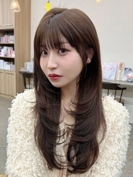 ミリ(mm) ワンカールでキマる♪レイヤーカット/透明感グレージュ/10代20代