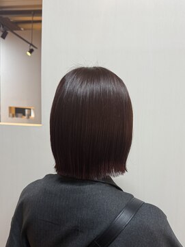 ノーヴァ バイ ボナ 前橋店(nova by bona) ピンクブラウン×外ハネボブ