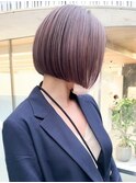 王子ボブ白髪ぼかしハイライトショートボブカット20代30代40代
