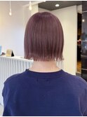 【セロ東辻井】ピンクベージュ/ハイトーン/切りっぱなしボブ