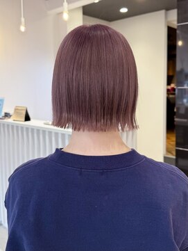 セロ 東辻井店(SERO) 【セロ東辻井】ピンクベージュ/ハイトーン/切りっぱなしボブ