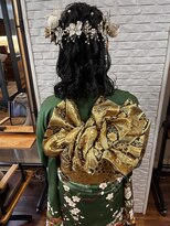 ザブックハンドサロン(The book hand salon)&nbsp;振袖×ハーフアップ