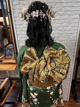 ザブックハンドサロン(The book hand salon) 振袖×ハーフアップ
