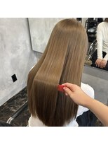 ニコ シモノセキ(NIKO Shimonoseki) 艶感抜群ブリーチありヘーゼルベージュ