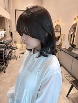 エスデザイン(es design)&nbsp;ミディ♪【ブリーチなしWcolorのOliveGREIGE】