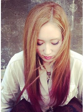 ヘアーメイク タビー(HAIR MAKE TUBBY) ロング　グラデーション　チェリーピンク