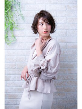 ヘアーアートシフォン 池袋西口店(Hair art chiffon) 3Ｄカラーオリーブアッシュ似合わせカットふわミディボブディ