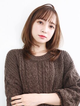 アイティー バイ アルバム 浦和店(IT by ALBUM) ナチュラルミディ_オリーブカラーハイライトカラー_67475