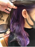 ピンクパープルイヤリングカラーユニコーンカラー