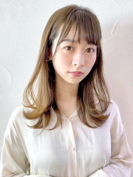 アイティー バイ アルバム 中野店(IT by ALBUM) 外ハネミディ_イヤリングカラーラベンダーカラー_28387