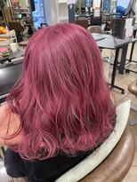 ソワンドゥブレス 瓜破店(soin de brace)&nbsp;ブリーチカラーカシスピンク