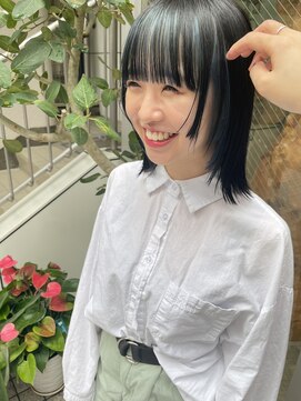 ノラ シブヤ(NORA) ペールブルー、インナーカラー、イヤリングカラー、バングカラー