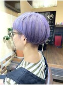 刈り上げマッシュ　× パープルシルバーカラー　（SOMEBRIDGE）