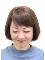 黄ぐまくん美容室 酸性ストレート ボブ