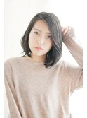 かきあげ前髪の大人カール