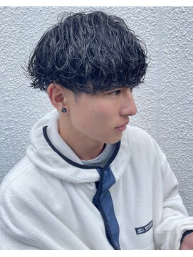 フリーク バーバーショップ 都島店(FREAK BARBER SHOP) 黒髪波巻きスパイラルパーマゆるふわマッシュ