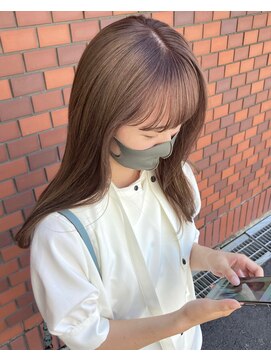 ガーデンヨコハマ(GARDEN YOKOHAMA) シアーカラーピンクブラウンブリーチセミロング前髪イメチェン