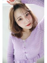 ヘアーメイク スリー(Hair Make 3) くびれレイヤーミディデザインカラーレイヤーカットウェットヘア