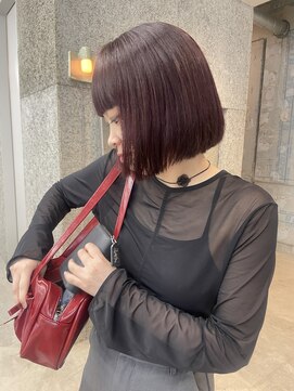 ケイシー(casey) 酸性ストレートボブボルドー