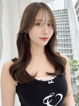 エヌアイ オモテサンドウ(ni omotesando) 憧れ韓国くびれヘア/顔周りカットレイヤーカットくすみベージュ