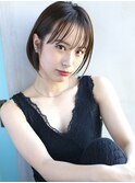 天神【BIRTH】ワンレンボブシースルー前髪あり