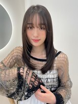 ハニー 町田(HONEY)&nbsp;小顔フェミニンロングレイヤー美髪ワイドバングブルーブラック2