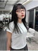 姫カット小顔レイヤーロングレイヤーシースルーバング