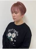 【VIVO】ツーブロックマッシュショート ピンクベージュ 深江橋