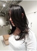 天神大名顔周りレイヤーカットミディアムボブタッセルボブ今泉