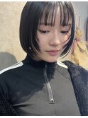 顔周りレイヤー×ミニボブ