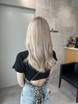 メロウバイケンジ(mellow by KENJE) ダブルカラー/ブリーチカラー/ベージュ/ホワイトベージュ