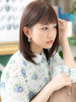 カバーヘアアンドスパ ブリス 浦和(COVER HAIR&SPA bliss)&nbsp;大人可愛いオン眉内巻きワンカールミディアムh4浦和20代30代!